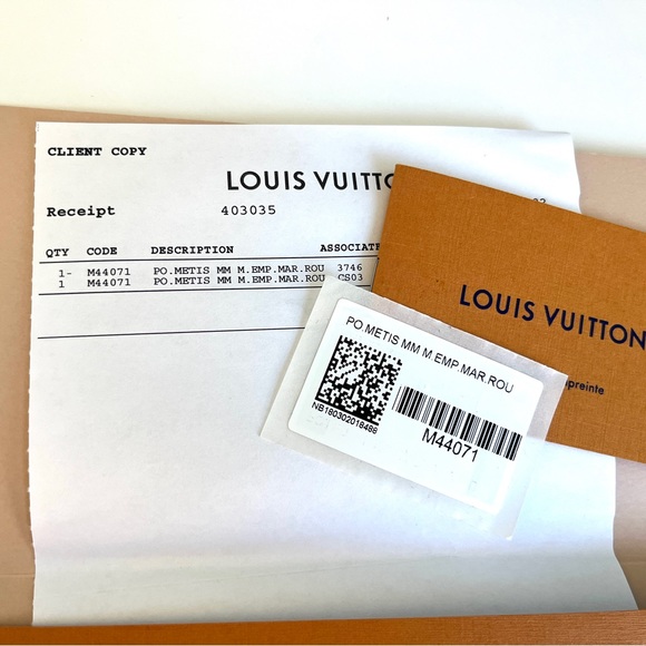 Louis Vuitton Pochette Métis Empreinte Marine Rouge box & accessories! - Picture 16 of 16